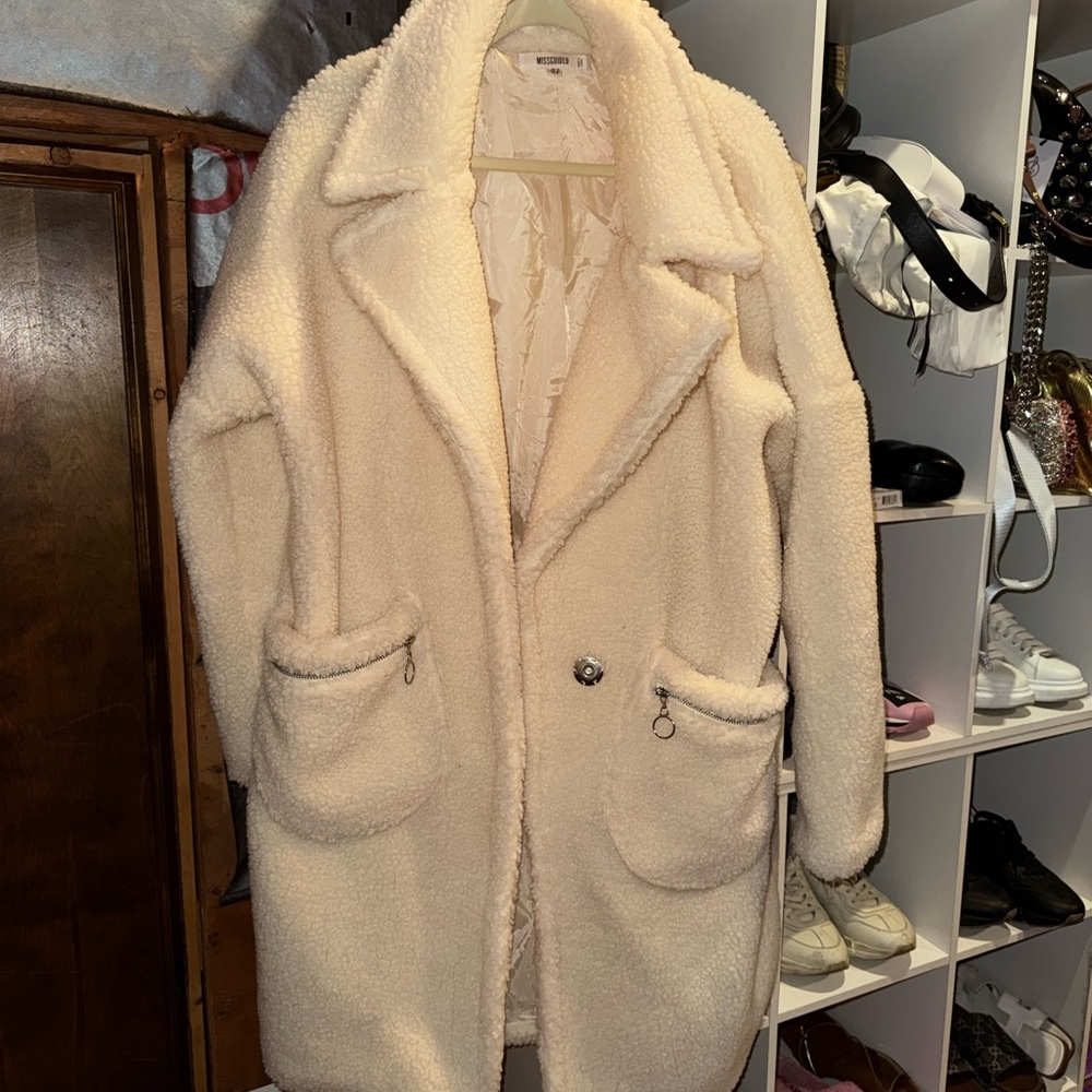 Missguided + Soft Cream Teddy Jacket